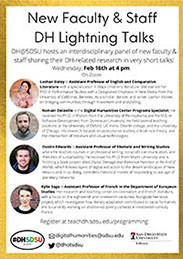 New Faculty and Staff Lightning Talks event flyer