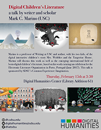Digital Children's Literature, a talk by writer and scholar Mark C. Marino