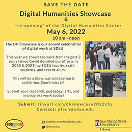 Save the Date: Digital Humanities Showcase event flyer